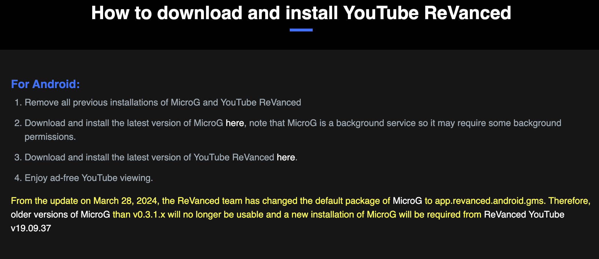 How to Install Youtube Revanced on Androiod App