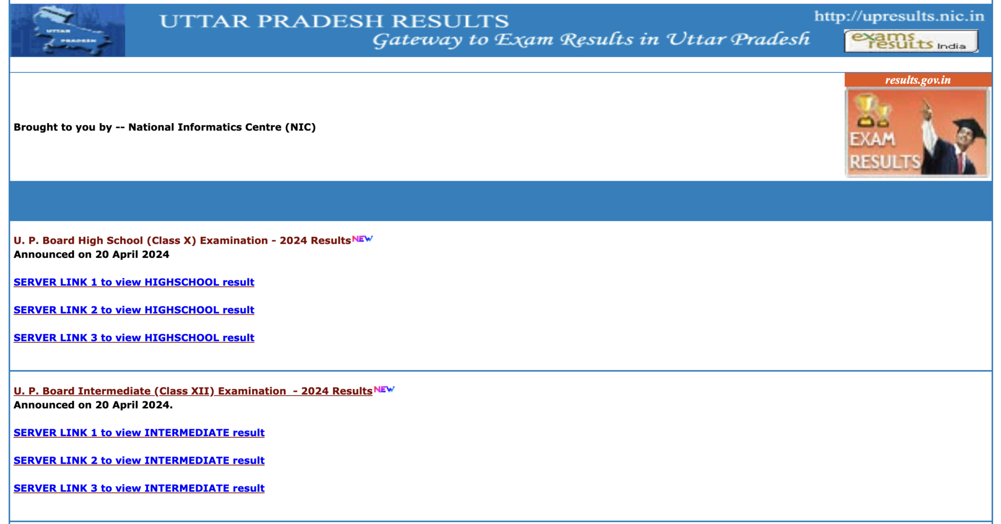 Upresults nic in 2024 roll number 10th 12th upmsp edu in login