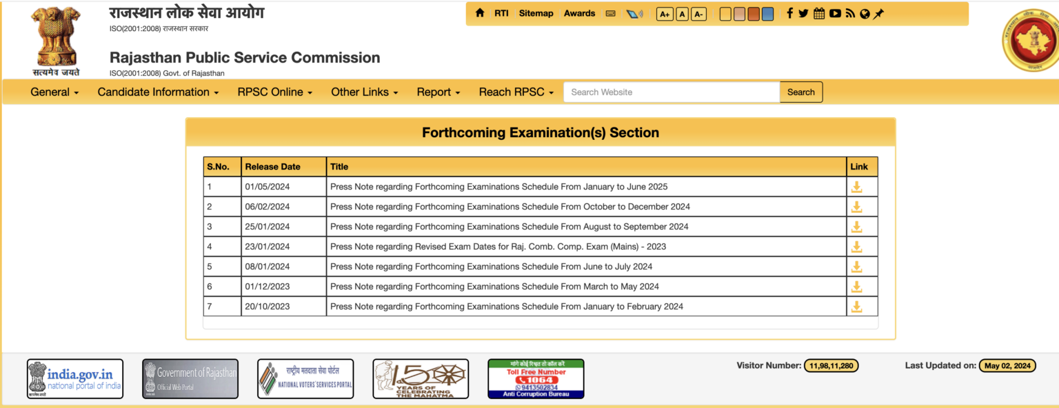 Rpsc New Calendar 2025 