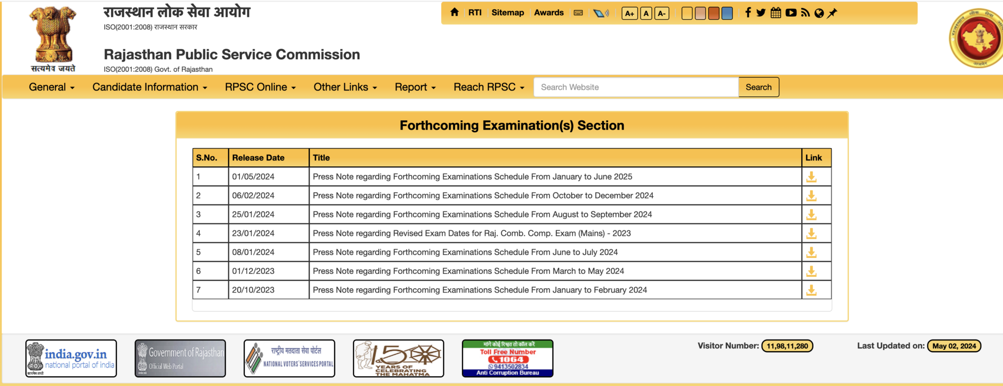 rpsc.rajasthan.gov.in RSMSSB RPSC New Exam Calendar 2025