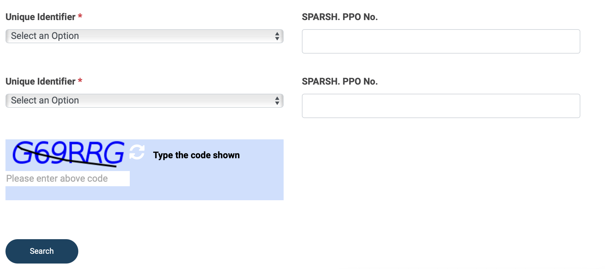 Sparsh Pension Status