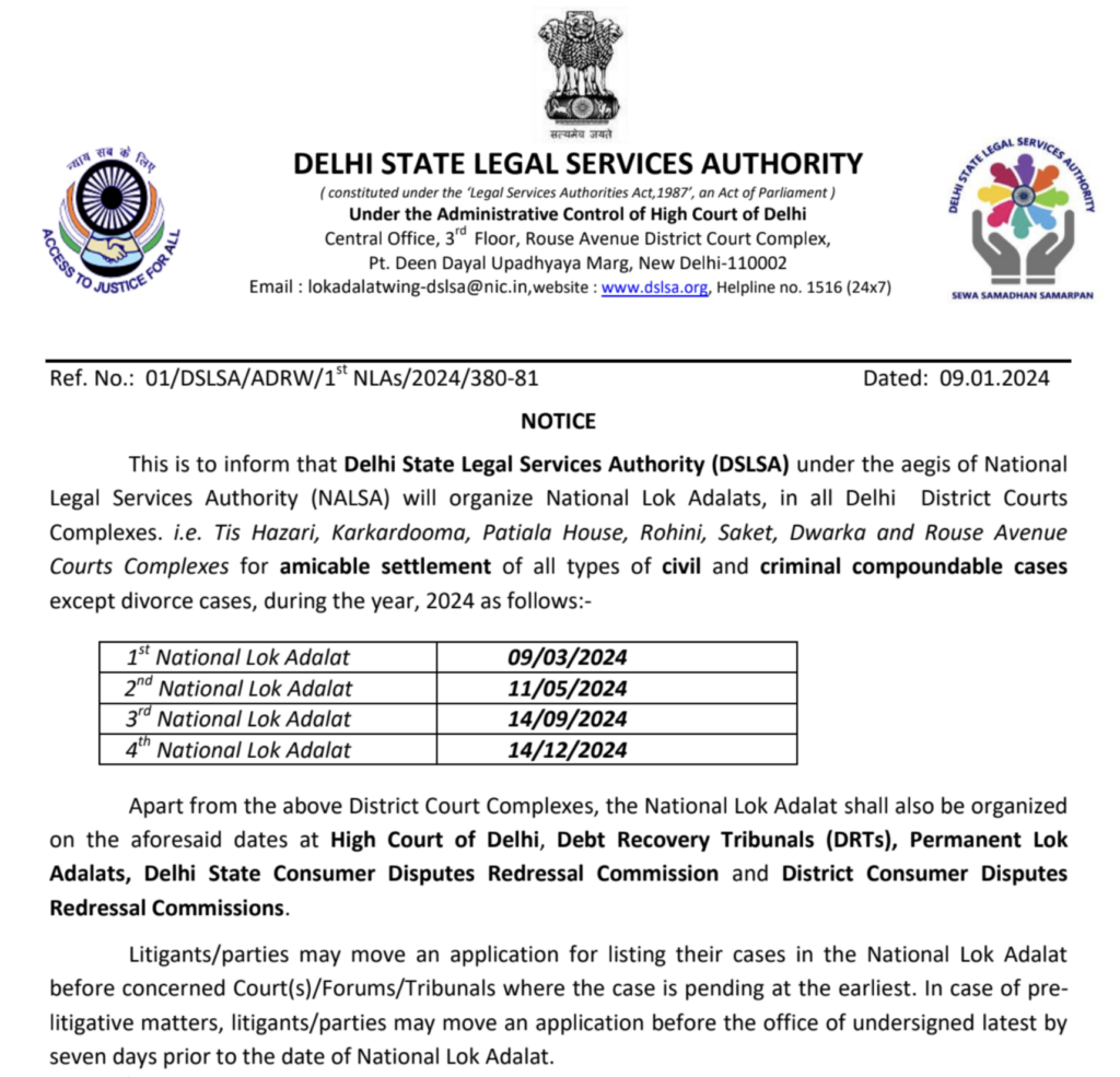 National Lok Adalat Token Registration - delhitrafficpolice.nic.in